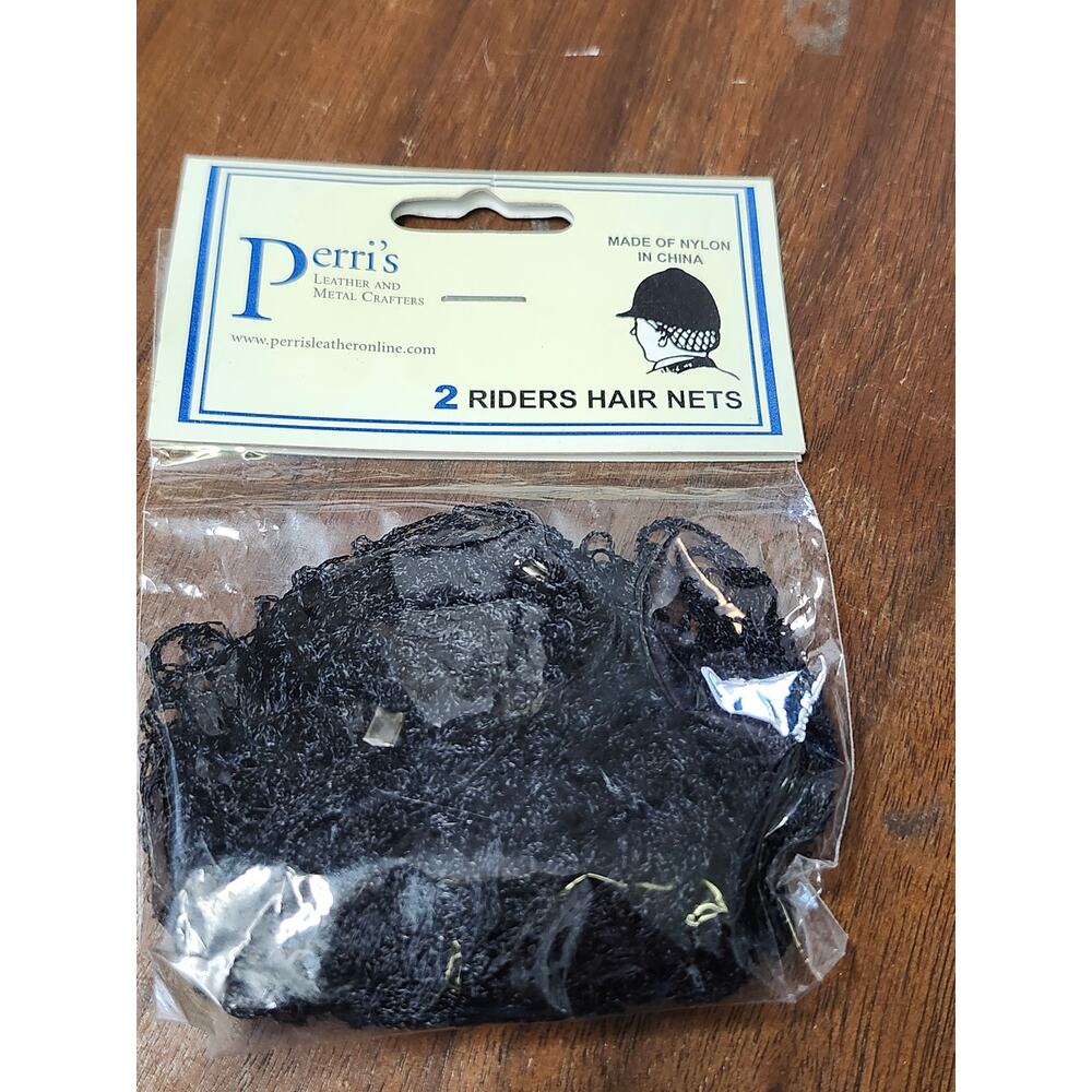 Black Perris  hair nets horseback riding Riders Hair Nets 2pk